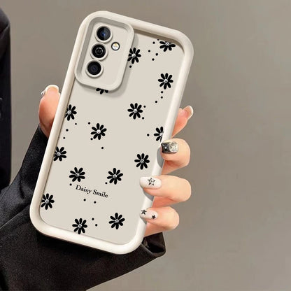 Capa de Silicone Flor Margarida para Samsung Galaxy S