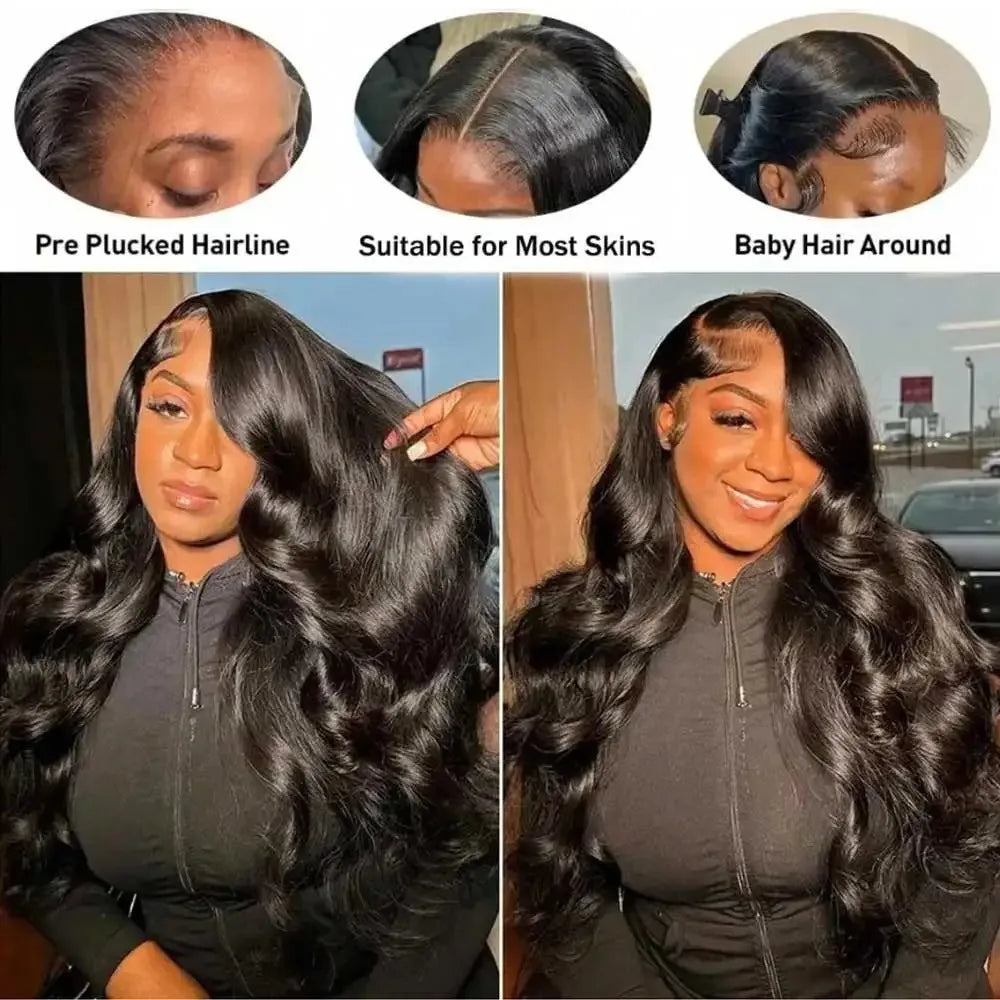 Peruca HD Lace Front 13x4 13x6 onduladas