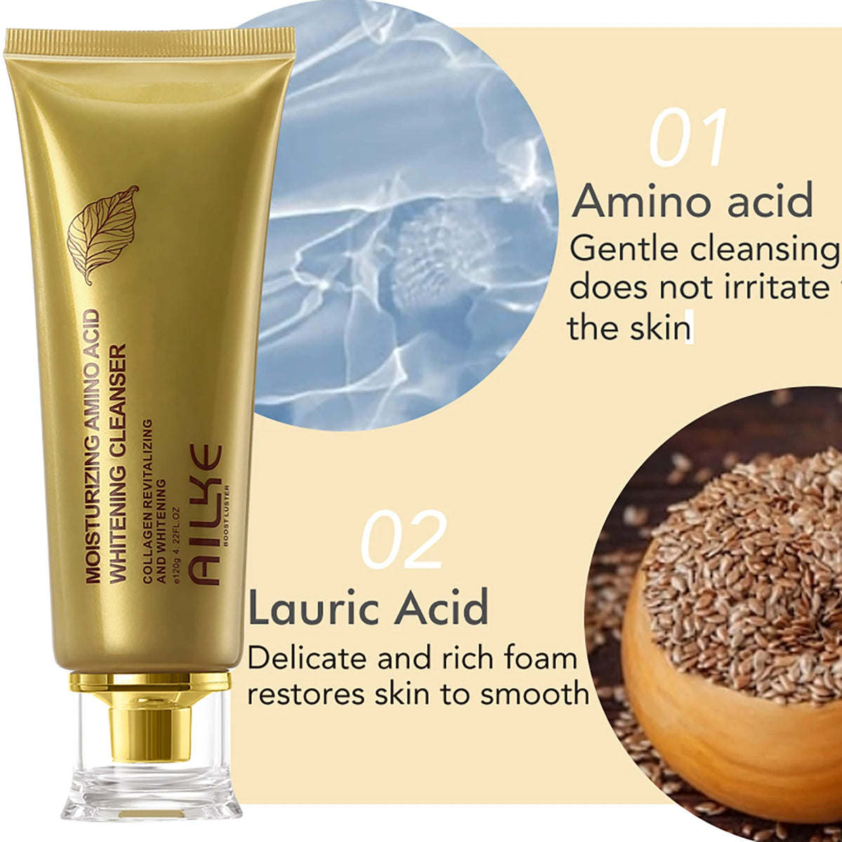 Conjunto de Cuidados Faciais AILKE com Colagénio