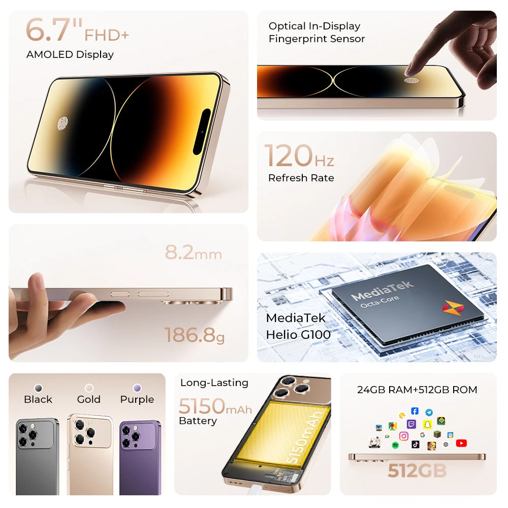 Smartphone OUKITEL P1 Pro 6,7″