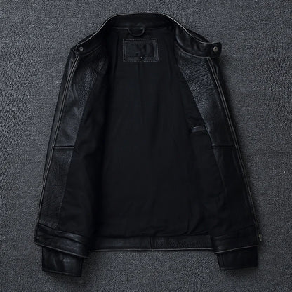 Jaqueta de Couro Masculina para Motociclismo e Uso Casual