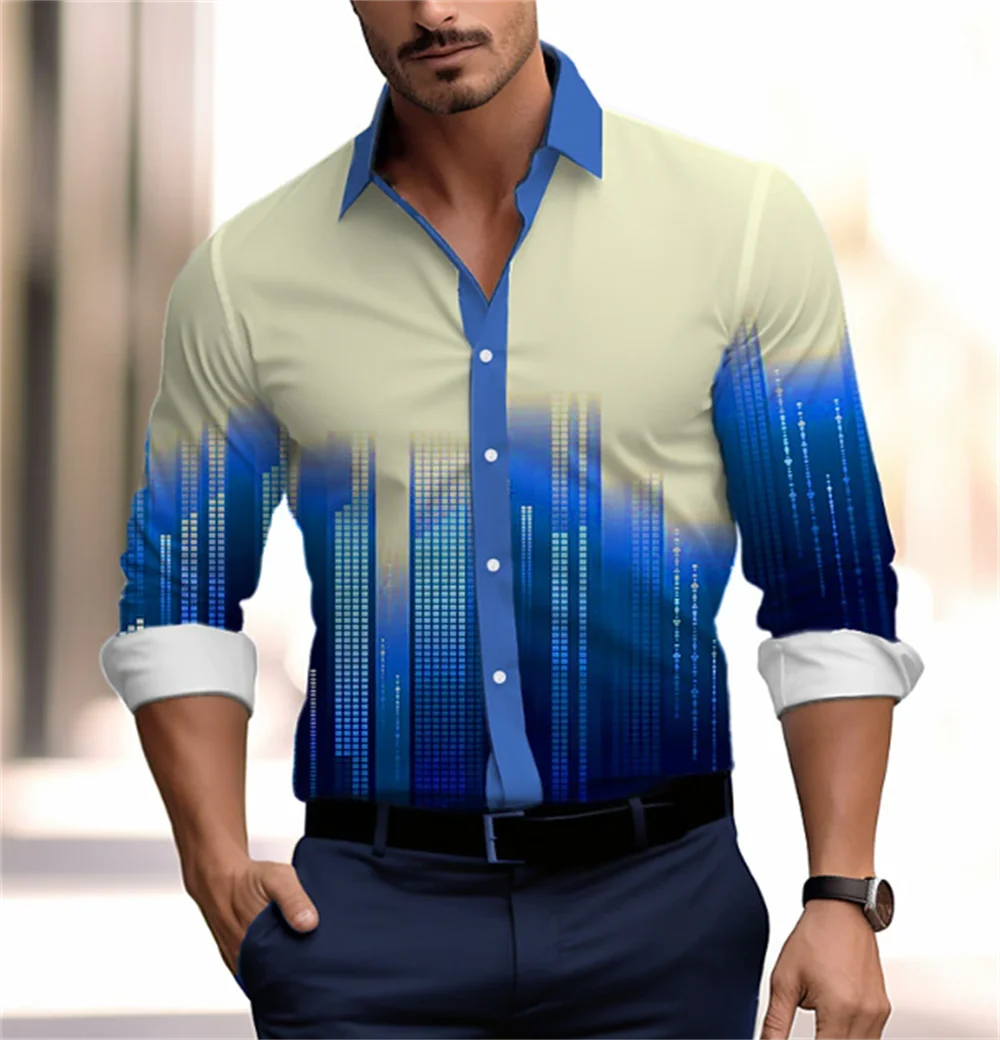 Camisa masculina com efeito degradê