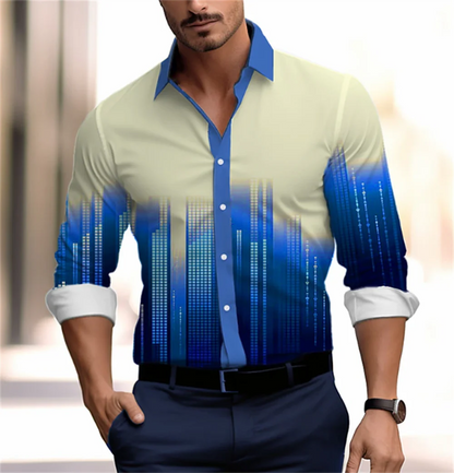 Camisa masculina com efeito degradê