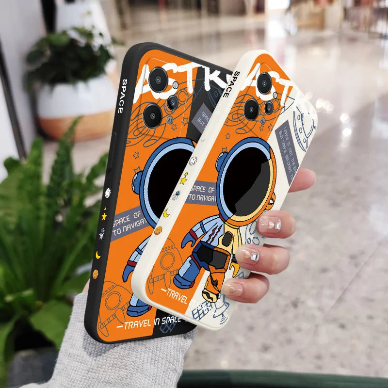 Capa de Silicone para Oppo e Realme – Astronauta, Proteção e Conforto