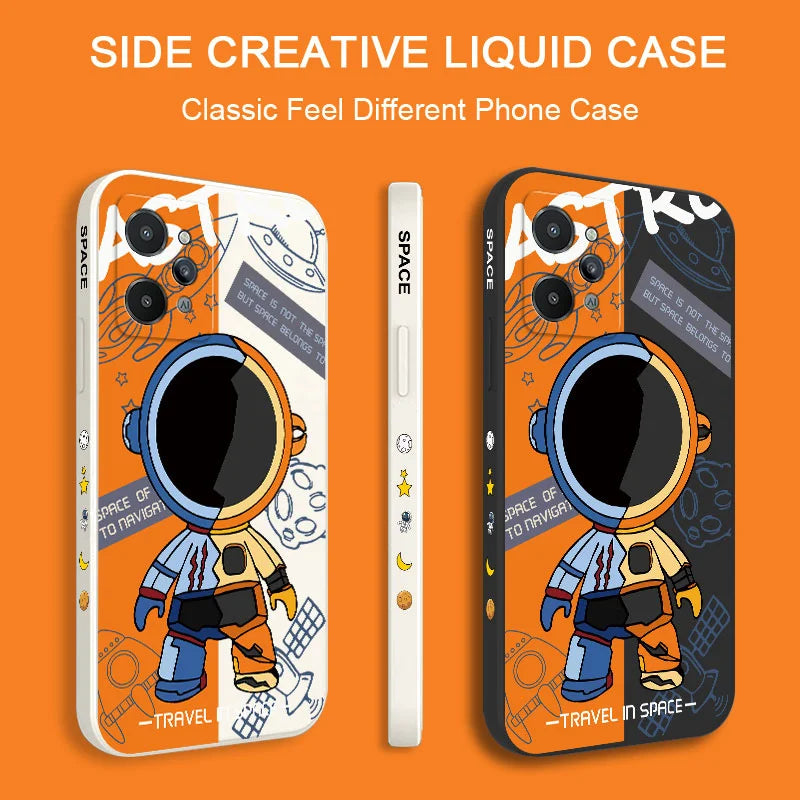Capa de Silicone para Oppo e Realme – Astronauta, Proteção e Conforto