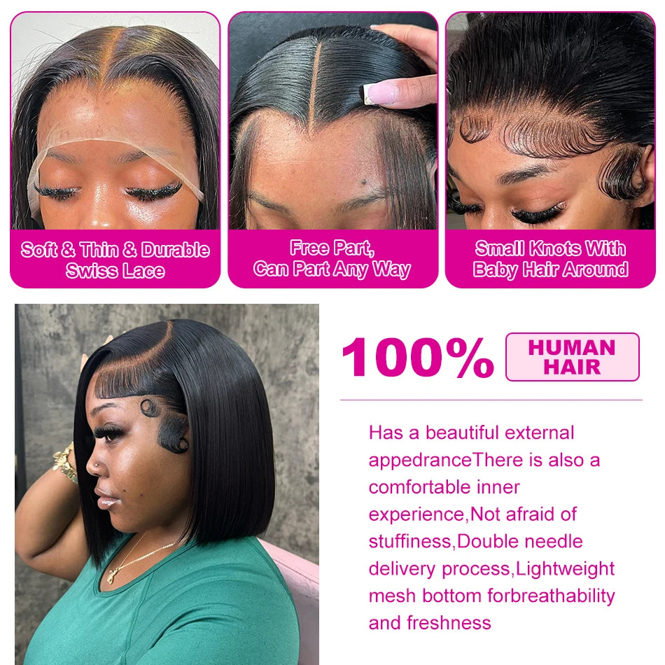 Perucas de cabelo humano de renda frontal