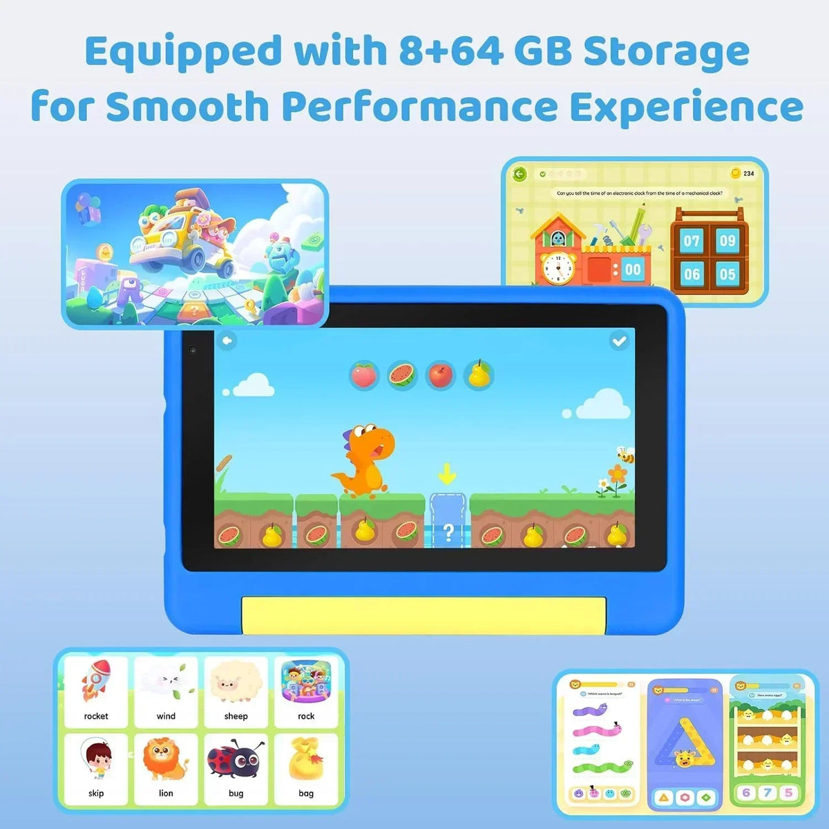 Tablet Infantil de 7” com Android 13 e Controlo Parental