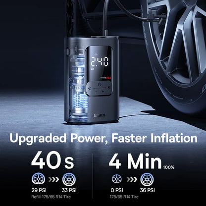 Compressor de ar portátil Baseus GoTrip VA1 Pro/Max para automóvel