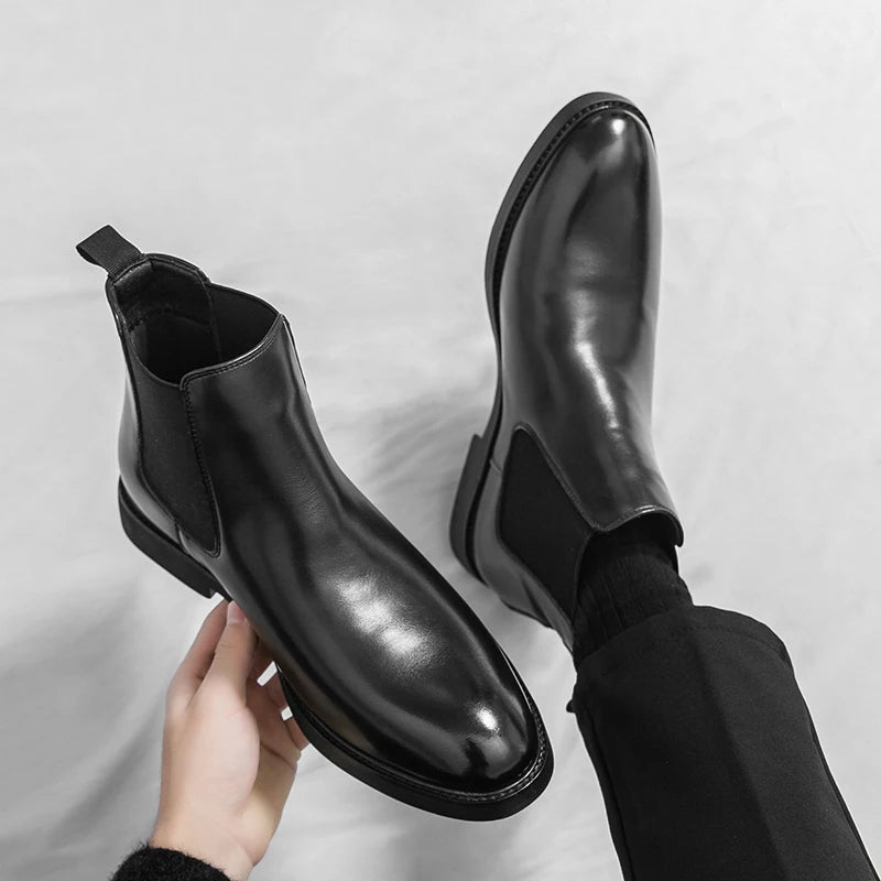 Botas Chelsea Masculinas de Estilo Britânico