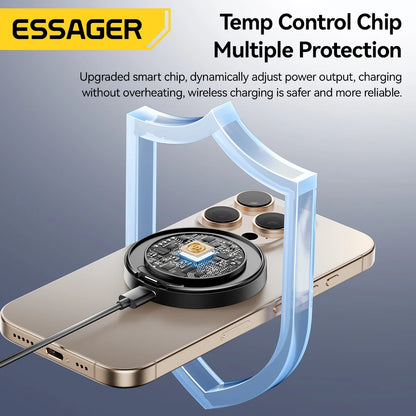Carregador sem fio magnético Essager com suporte de 15 W
