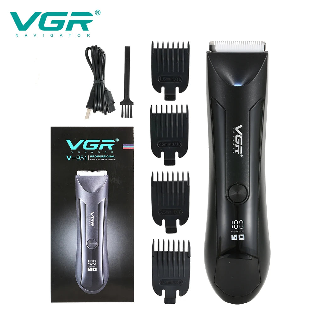 Aparador de pelos corporais recarregáveis VGR 951
