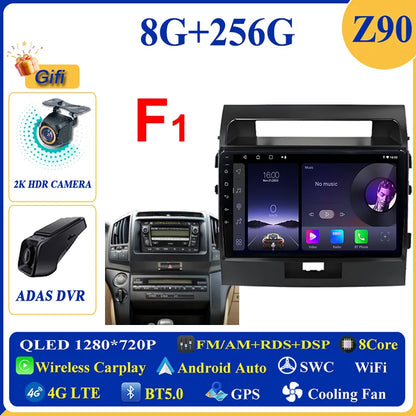 Central Multimídia Android 16 para Toyota Land Cruiser 11 200 2007-2015