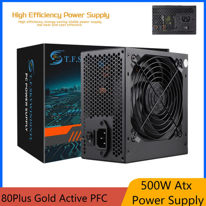 Fonte de Alimentação ATX 500W 80 PLUS Gold – PFC Ativo e Ventoinha Silenciosa