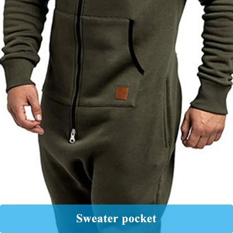 Conjunto Masculino de Moletom com Capuz e Calças