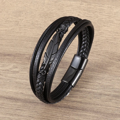 Pulseira punk de camada dupla