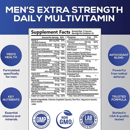 Multivitamínico Masculino Diário – 30/60/120 Cápsulas