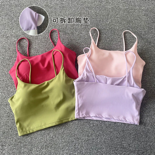 Tops acolchoada bralette