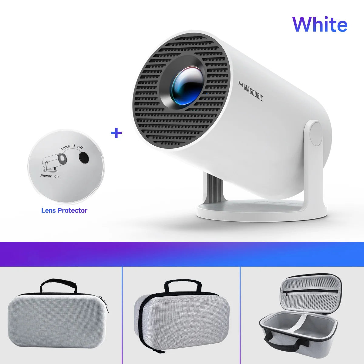 Projetor Magcubic HY300 Pro — Android 14, Wi-Fi 6, 290 ANSI e 1280×720