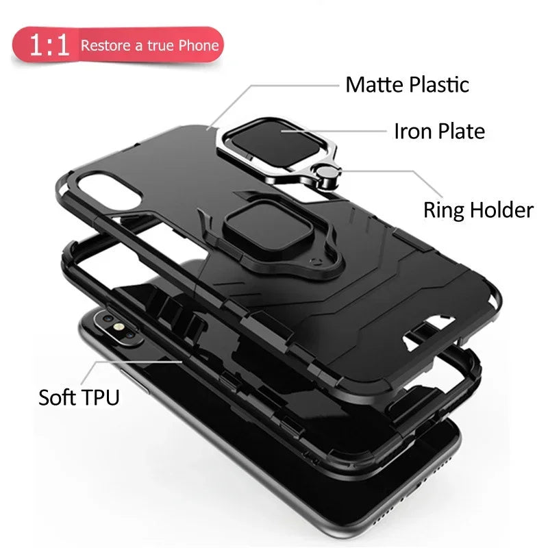 Capa para xiaomi com suporte de sucção magnética