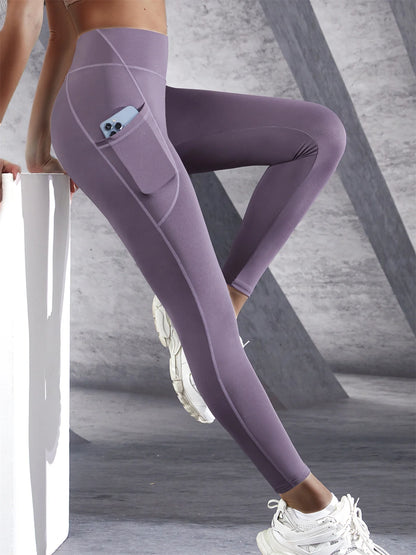 Calça Legging Feminina de Cintura Alta Elástica para Treino