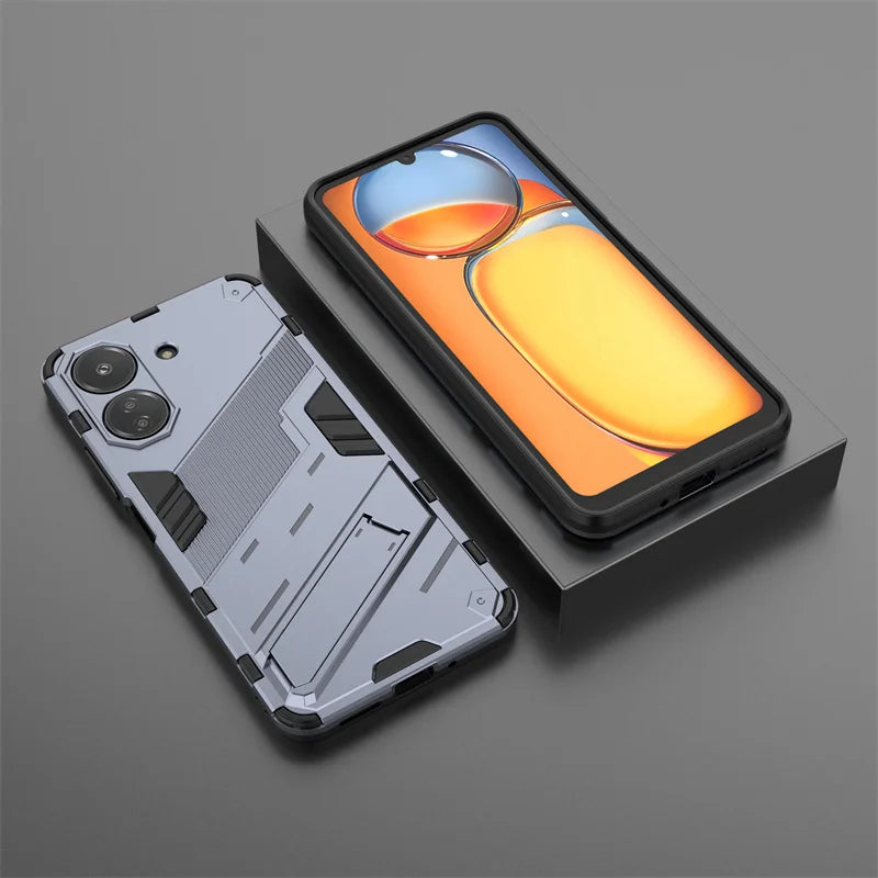 Capa de telefone Kickstand magnética anti-choque