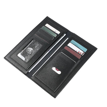 Carteira Masculina Longa e Ultrafina em PU – Modelo Casual Retrô