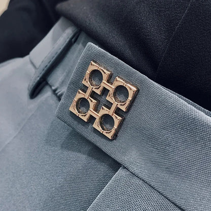 Calças sociais casuais slim fit masculinas para a primavera