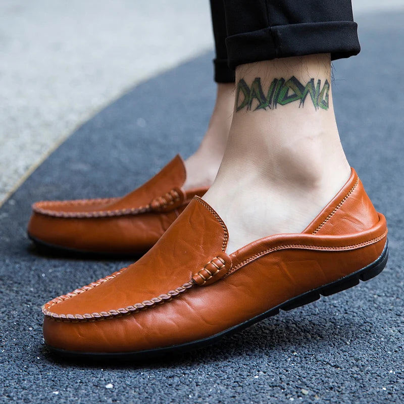 Mocassins Masculinos em Couro Genuíno