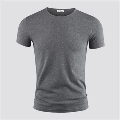 T-shirts cor pura gola V e O