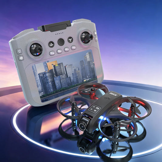 Drone AXNEN K100MAX 4K — Câmera Dupla, Controlo Remoto LCD e Fotografia Aérea
