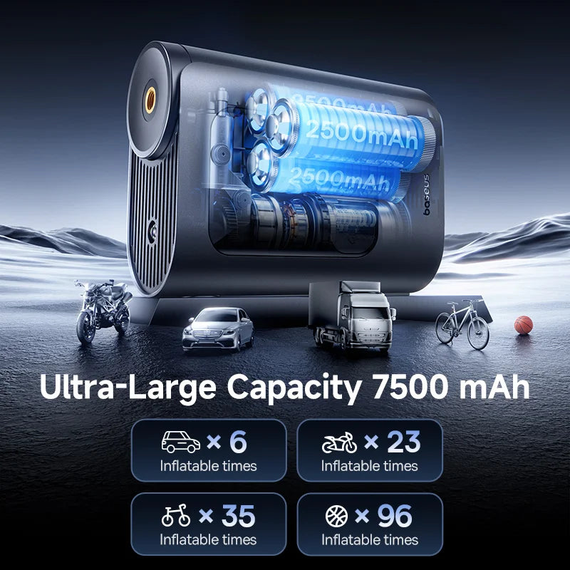 Compressor de ar portátil Baseus GoTrip VA1 Pro/Max para automóvel