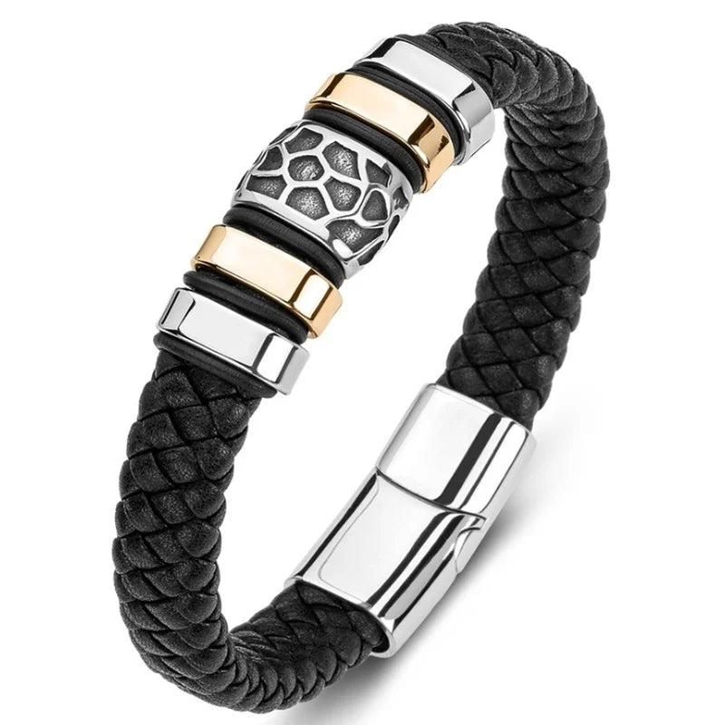 Pulseira punk de camada dupla