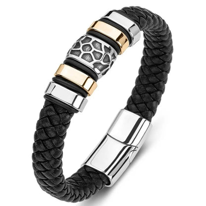 Pulseira punk de camada dupla