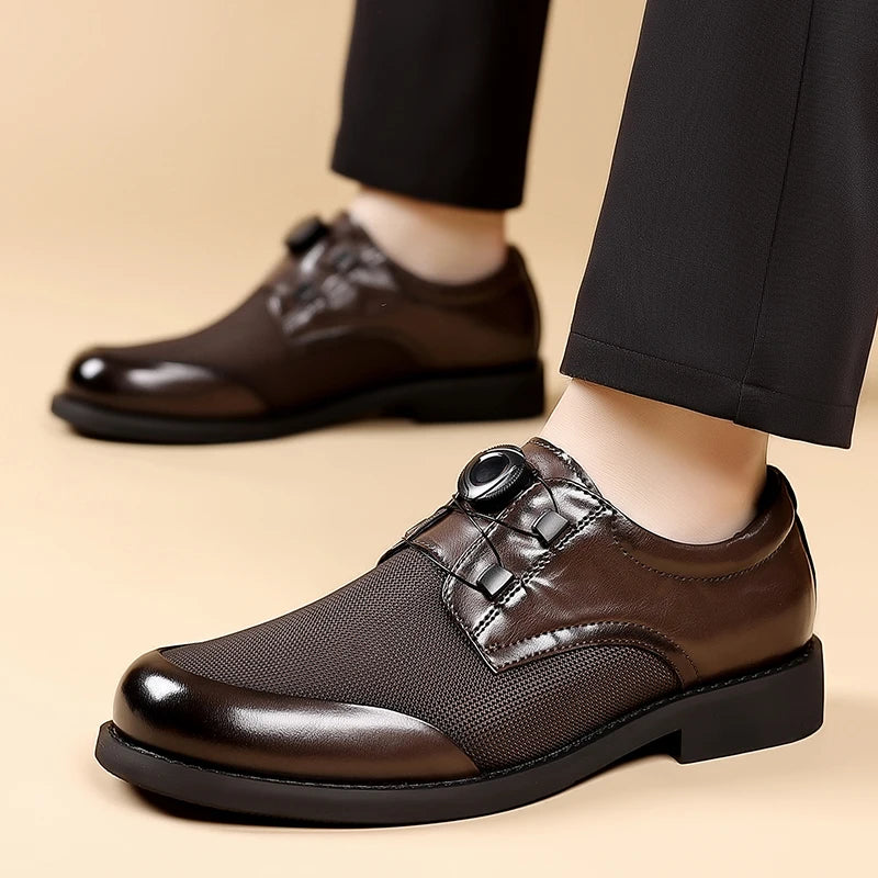 Sapatos Casuais Masculinos em Couro — Estilo Britânico