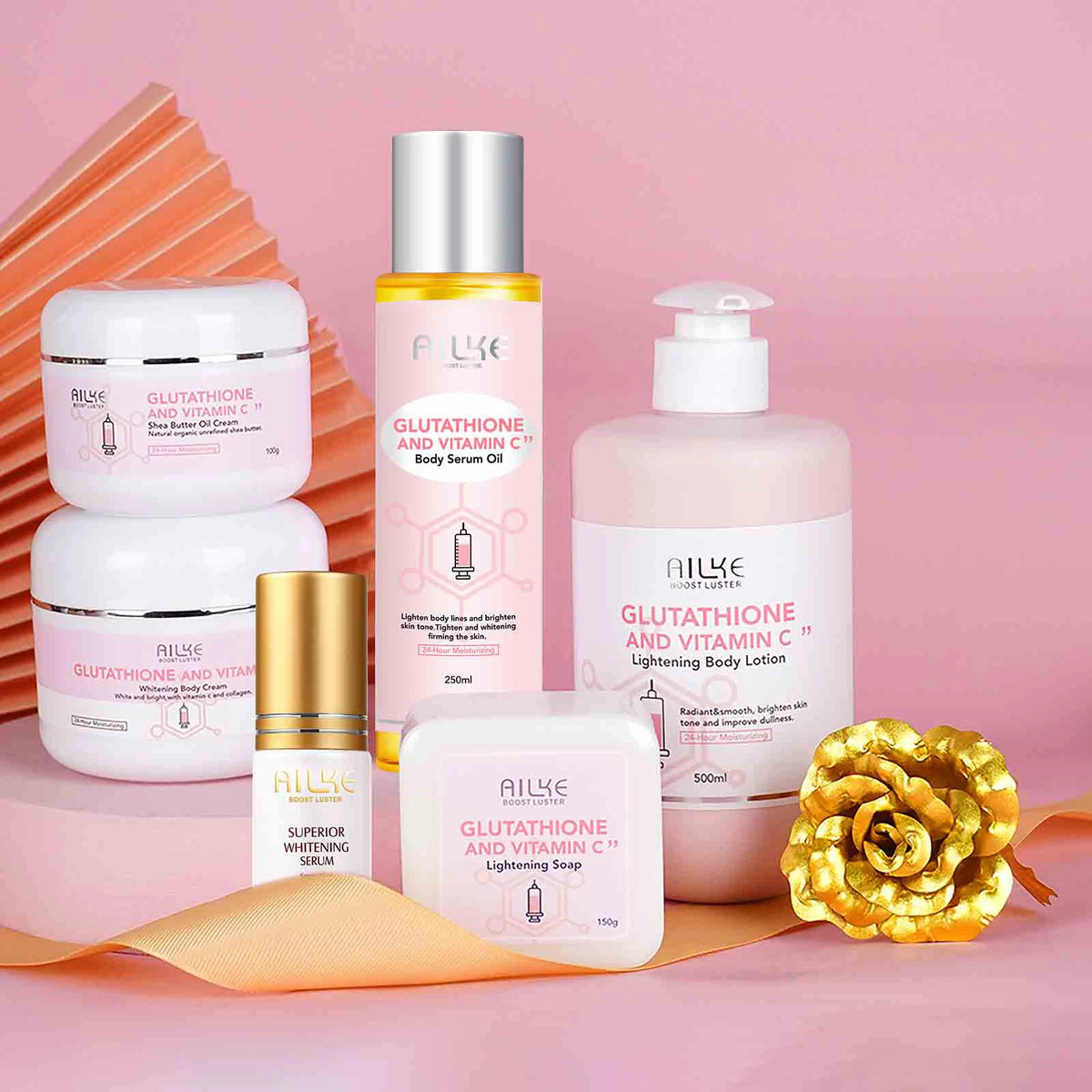 Conjunto de Cuidados de Pele AILKE com Vitamina C