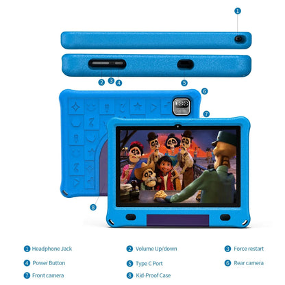 Tablet Infantil PRITOM 10,1” com 3 GB RAM e 64 GB