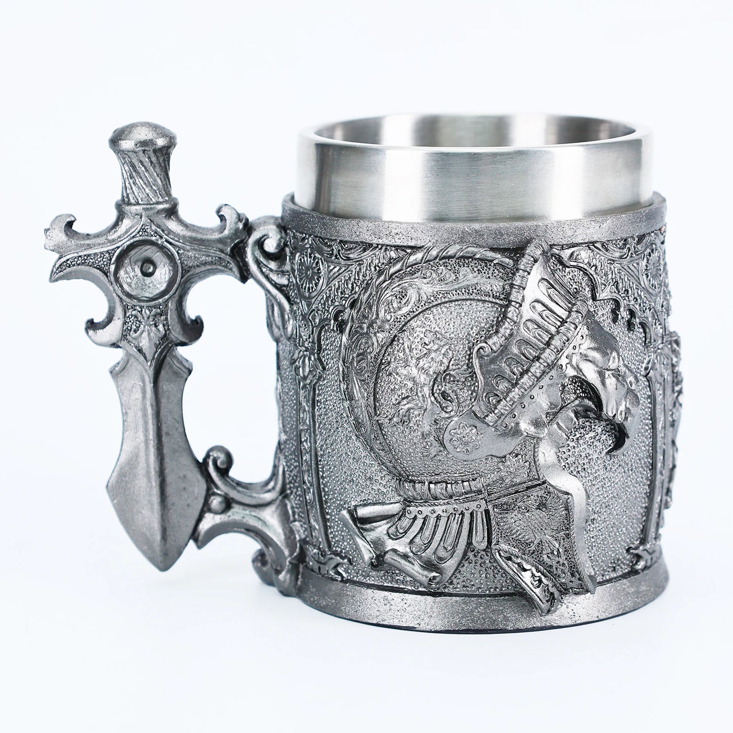 Caneca de cerveja Viking Valhalla em aço inoxidável