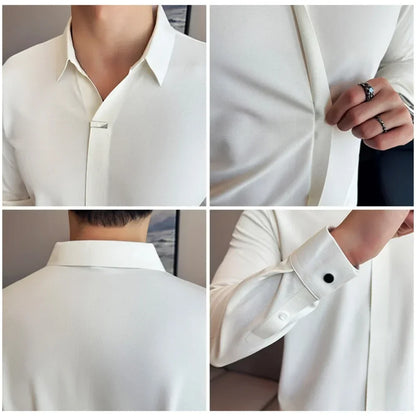 Camisa polo masculina com decote em V