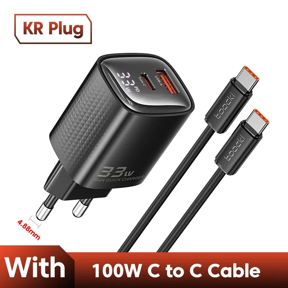 Carregador USB-C Toocki 33W GaN