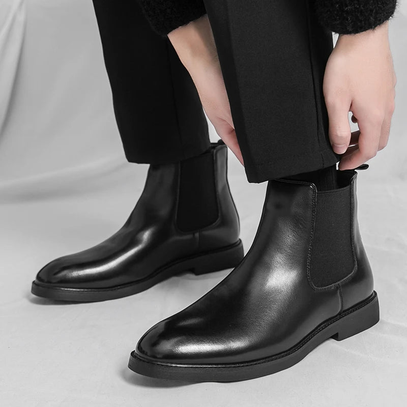 Botas Chelsea Masculinas de Estilo Britânico