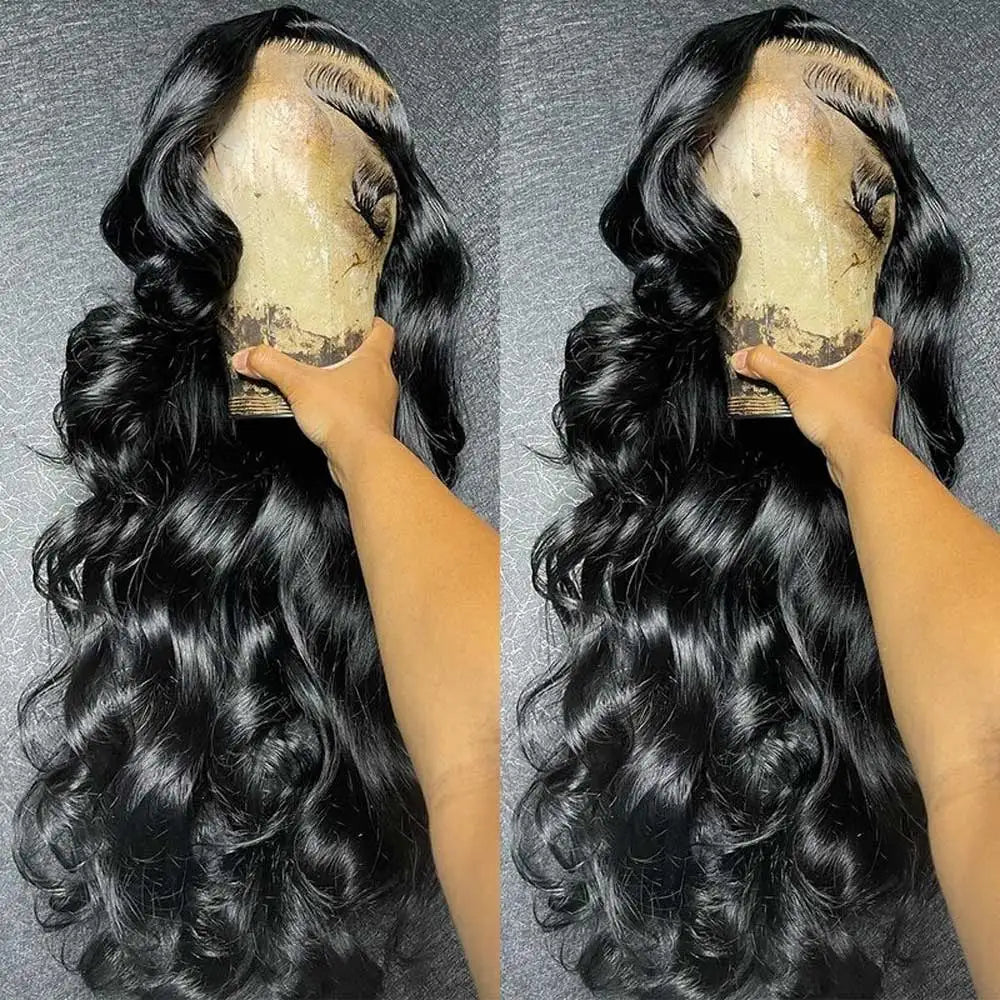 Peruca Frontal HD de Cabelo Humano Brasileiro Ondulado – 13x4, 13x6 e 5x5, Densidade 250%
