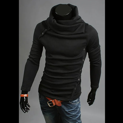 Suéter masculino de gola redonda em estilo britânico
