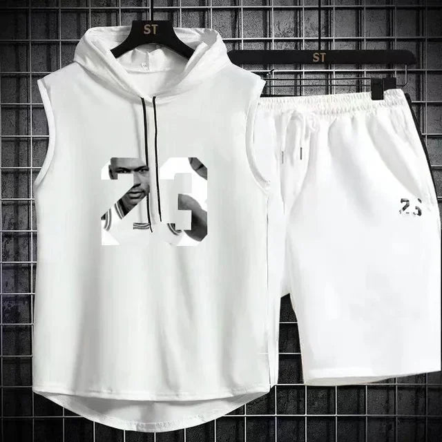Conjunto esportivo com capuz