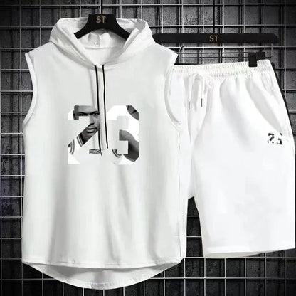 Conjunto esportivo com capuz