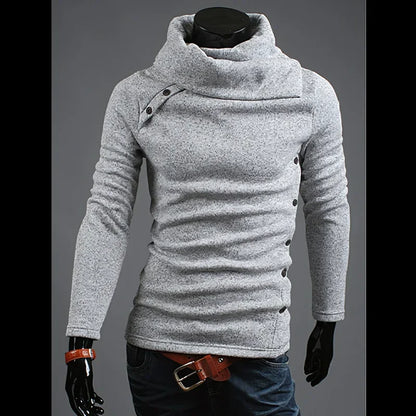Suéter masculino de gola redonda em estilo britânico