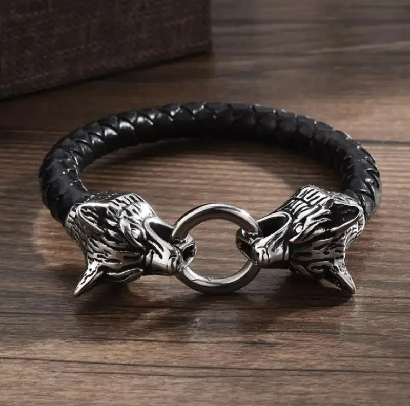Pulseira punk de camada dupla