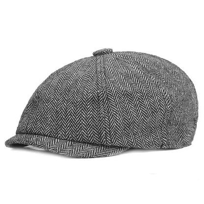 Chapéu clássico vintage tweed peaky
