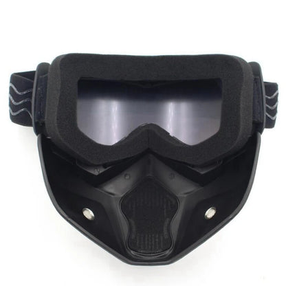 Capacete de bicicleta rosto cheio máscara anti-nevoeiro