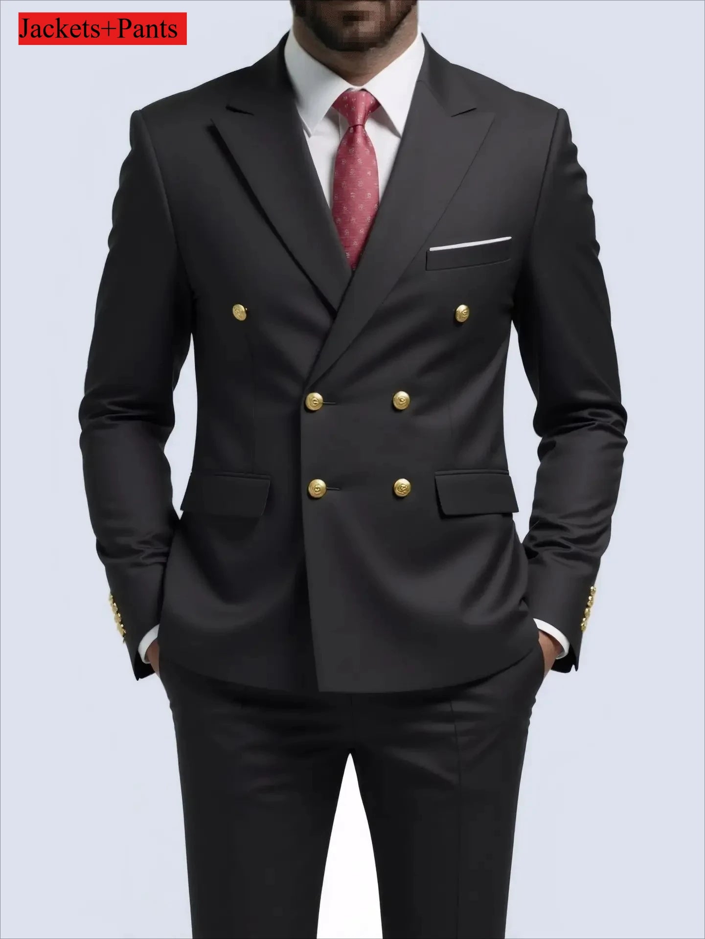 Terno botão duplo slim fit