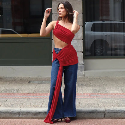 Vestido sem mangas sem costas